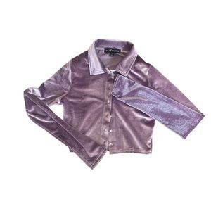 Xs womens’ crystal button up top
